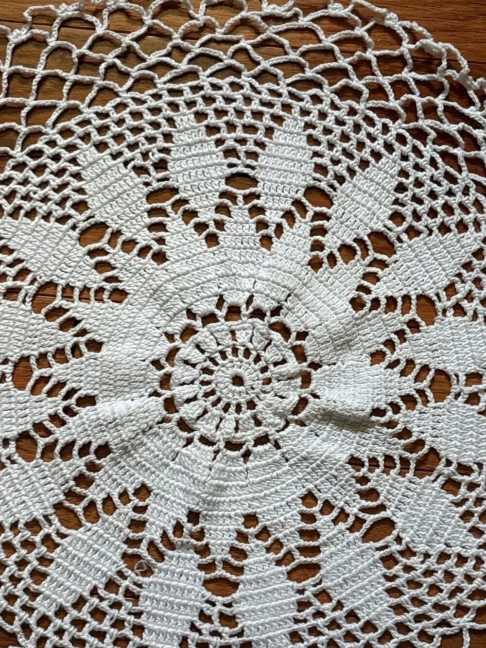 Handmade Crochet Doily White 13